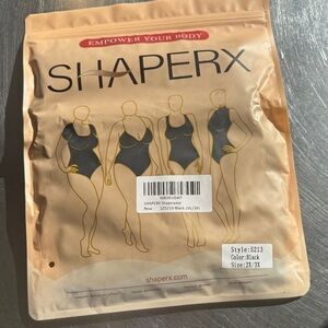 NWT ShaperX Black Shapewear Bodysuit 2X/3X